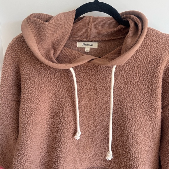 NWOT Madewell Resourced Fleece Bubble Sleeve Hoodie Sweatshirt - sz XS - Picture 8 of 11